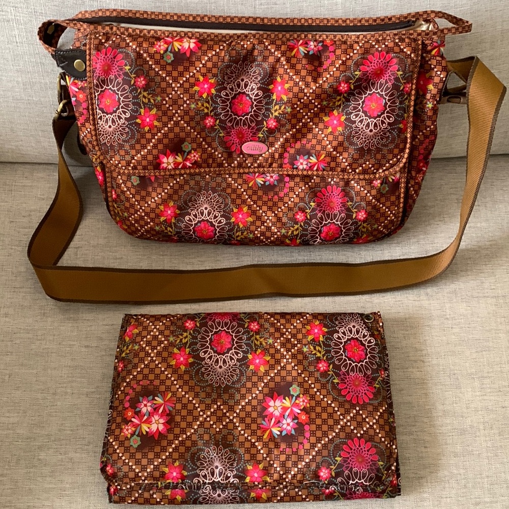 Oilily Brown and Pink Baby Bag Set